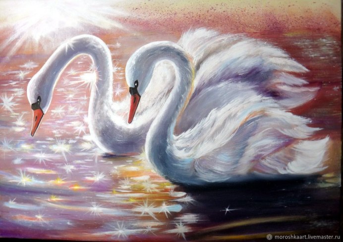 Лебедь рисунок