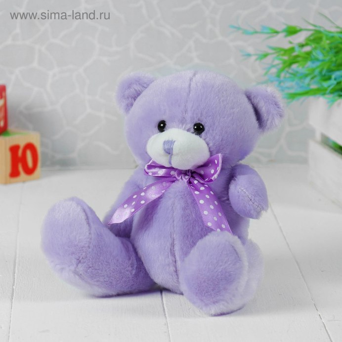 Сиреневый мишка игрушка