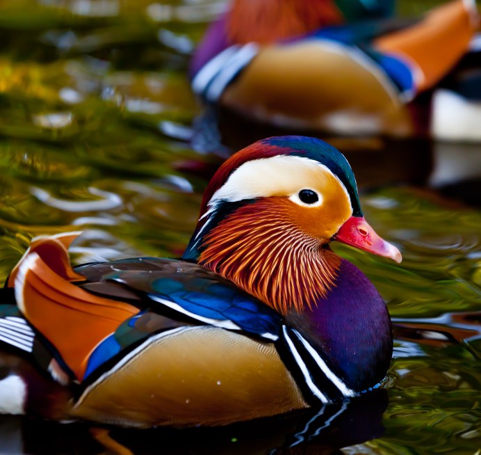 China Mandarin Duck photo Retro