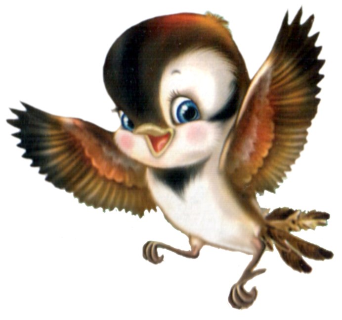 Воробей клипарт для детей