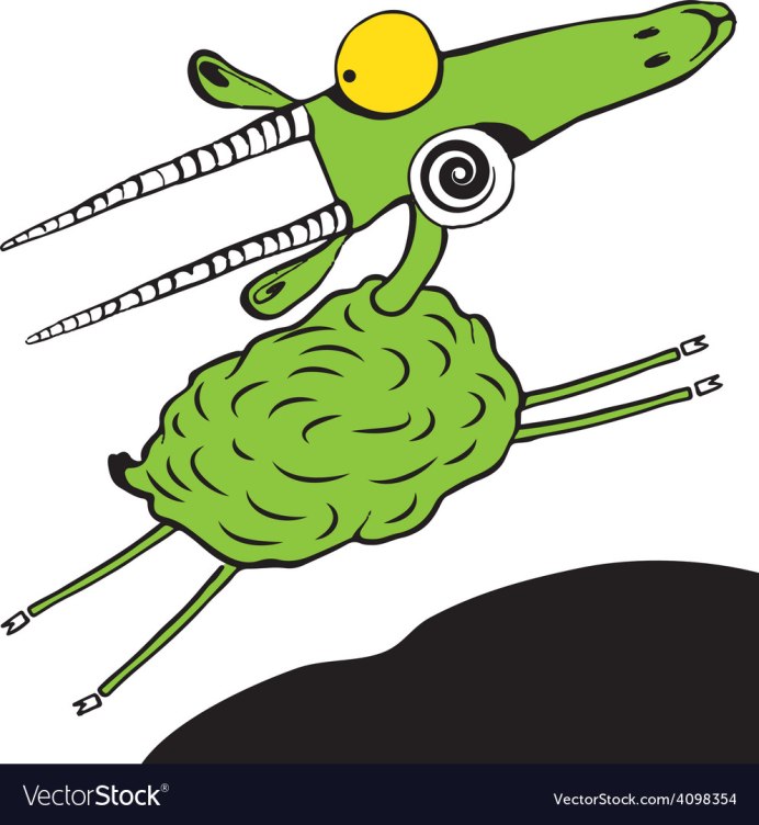 Игрушка зеленая коза