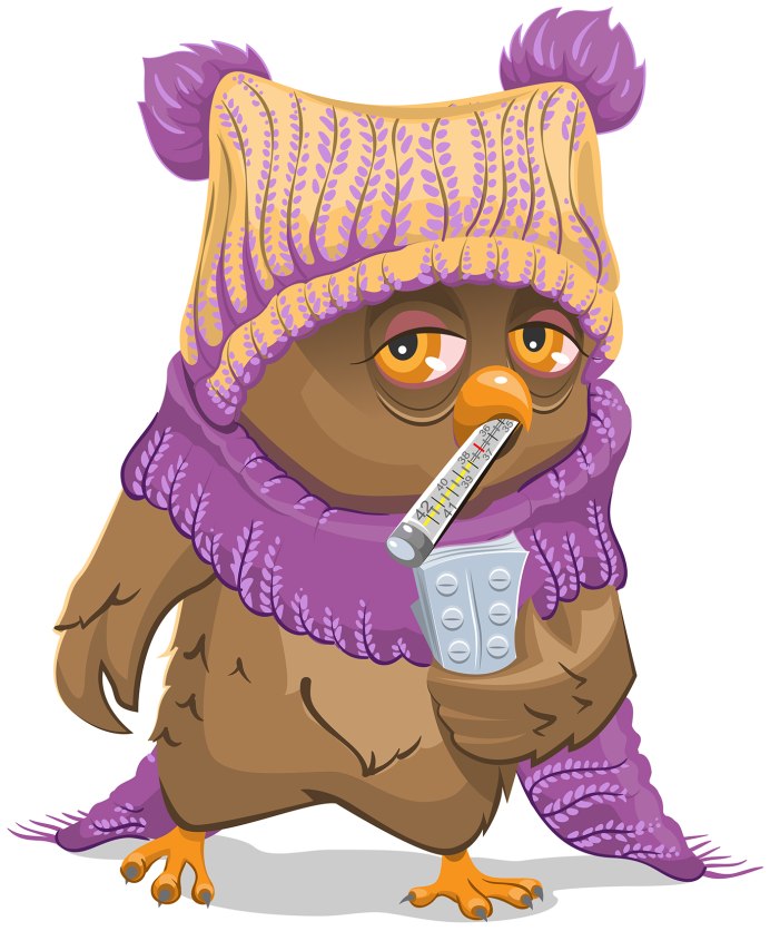 Совенок болеет