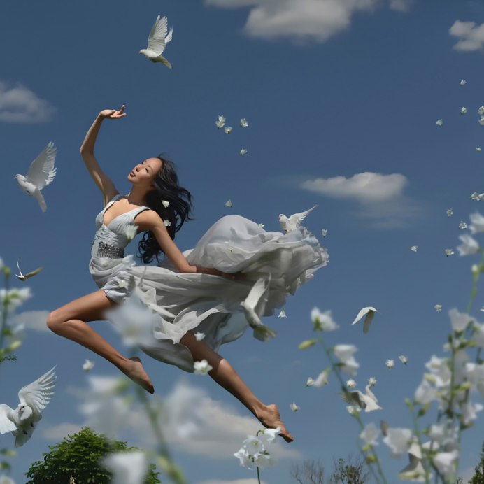 Зеленушка в полете