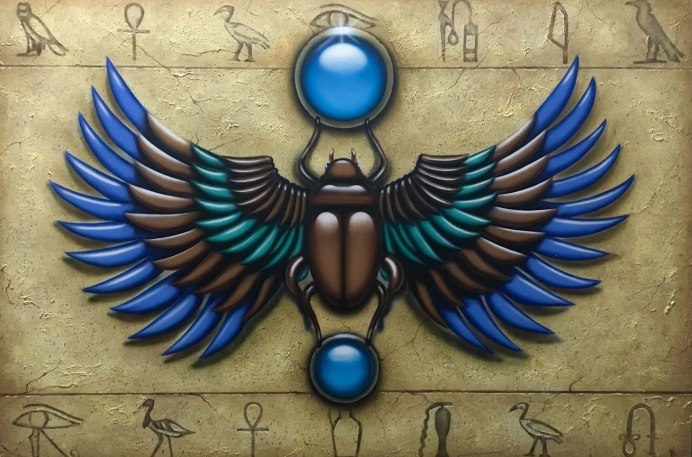 Синий Жук скарабей