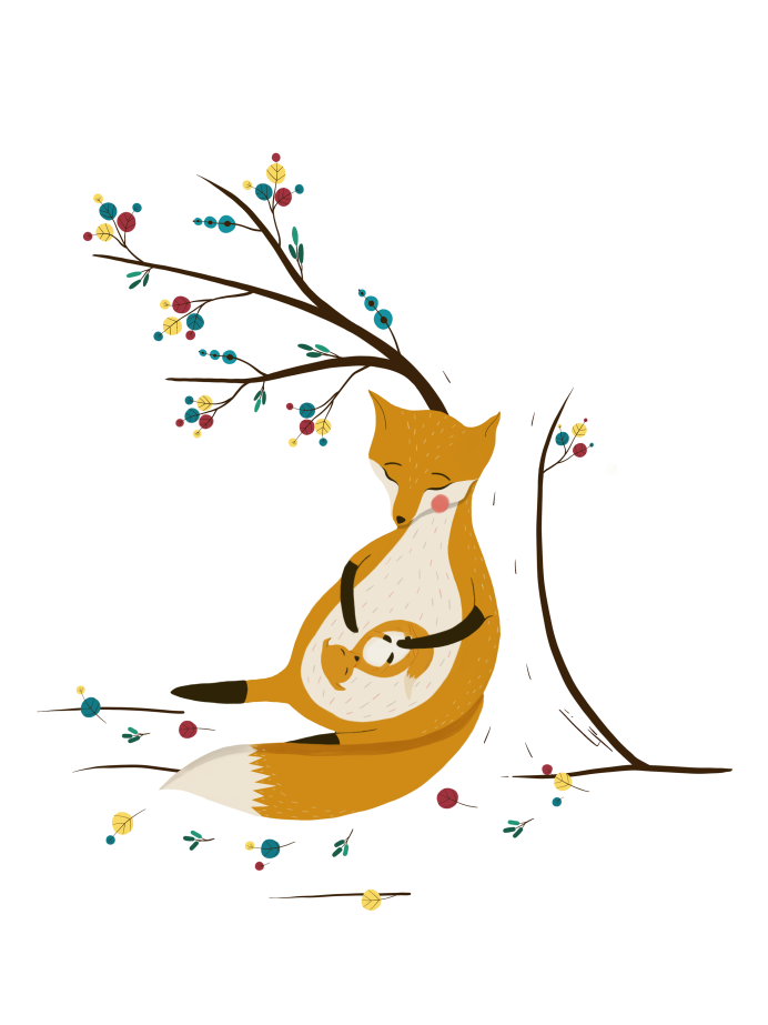 Рисунки беременных лисиц