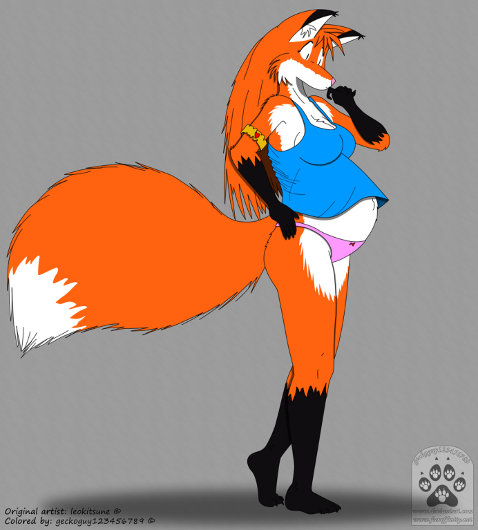 Furry беременная Fox