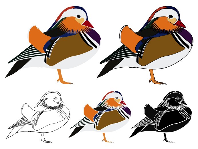 Утка Мандаринка аппликация для детей