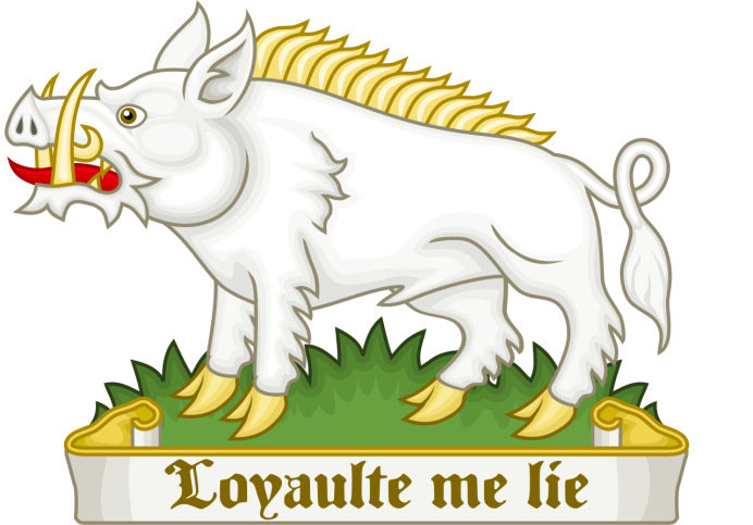 Герб Ричарда III белый Вепрь