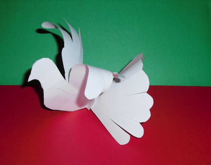 Оригами Голубь мира из бумаги / Оригами птица