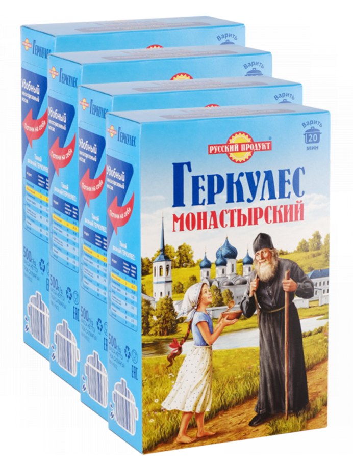 Русский продукт овсяные хлопья Геркулес монастырский