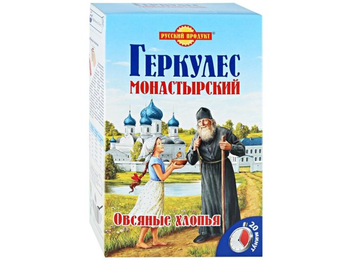 Русский продукт Геркулес монастырский хлопья овсяные, 500 г