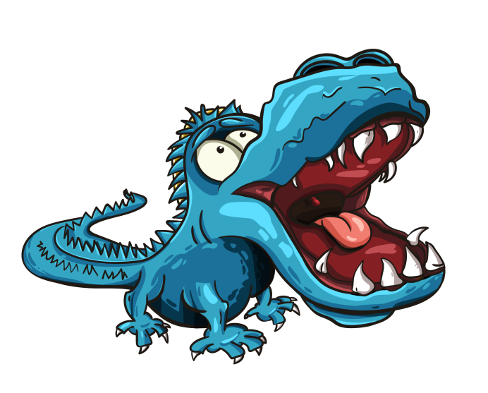 Голубой крокодил арт