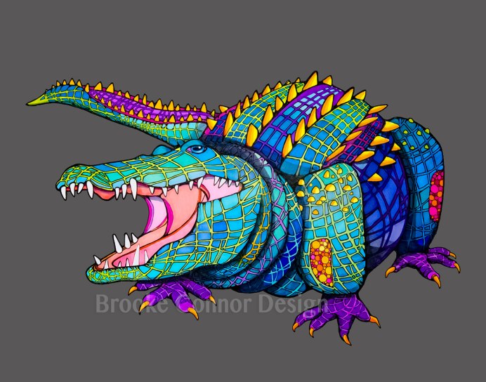 Американский крокодил синий