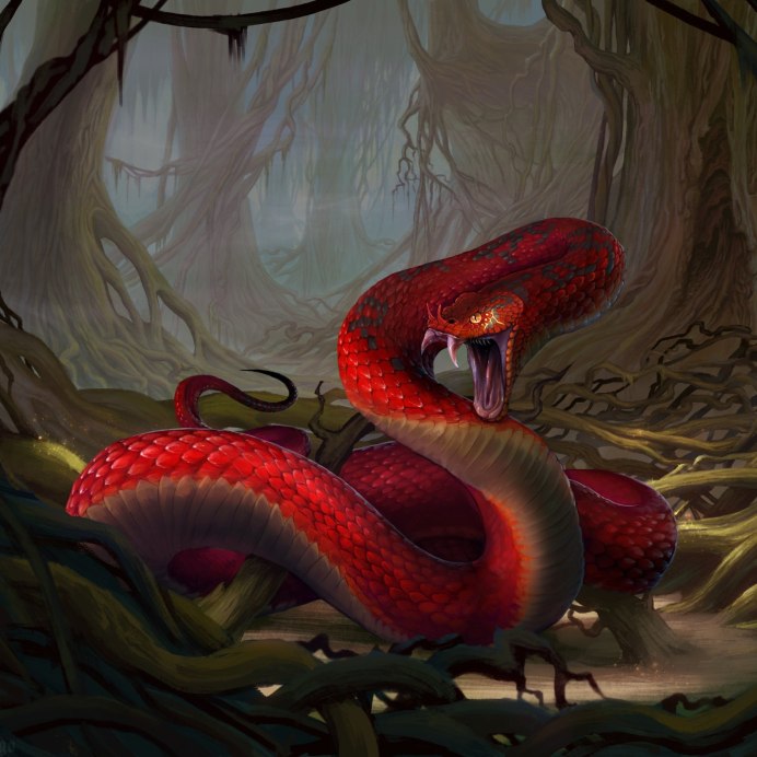 Красный пестрый питон