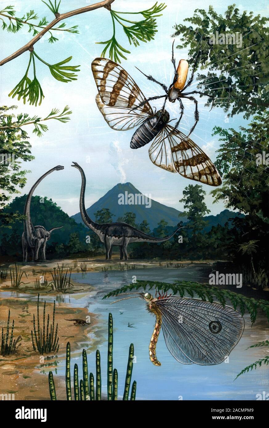 Меловой период мезозойской эры насекомые