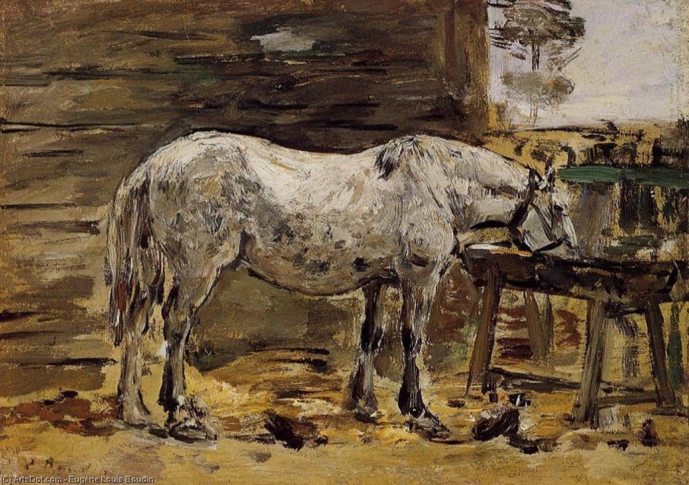 Василий Поленов. Белая лошадка. Нормандия. 1874