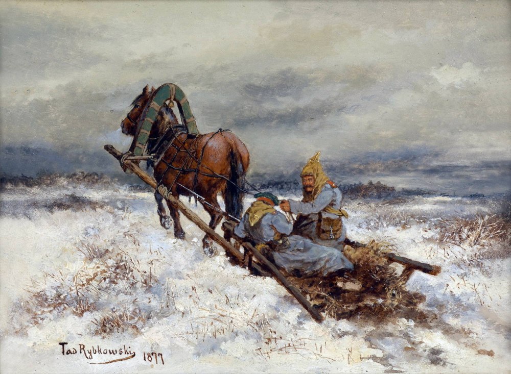 Сибирский тракт тройка ямщик гравюра