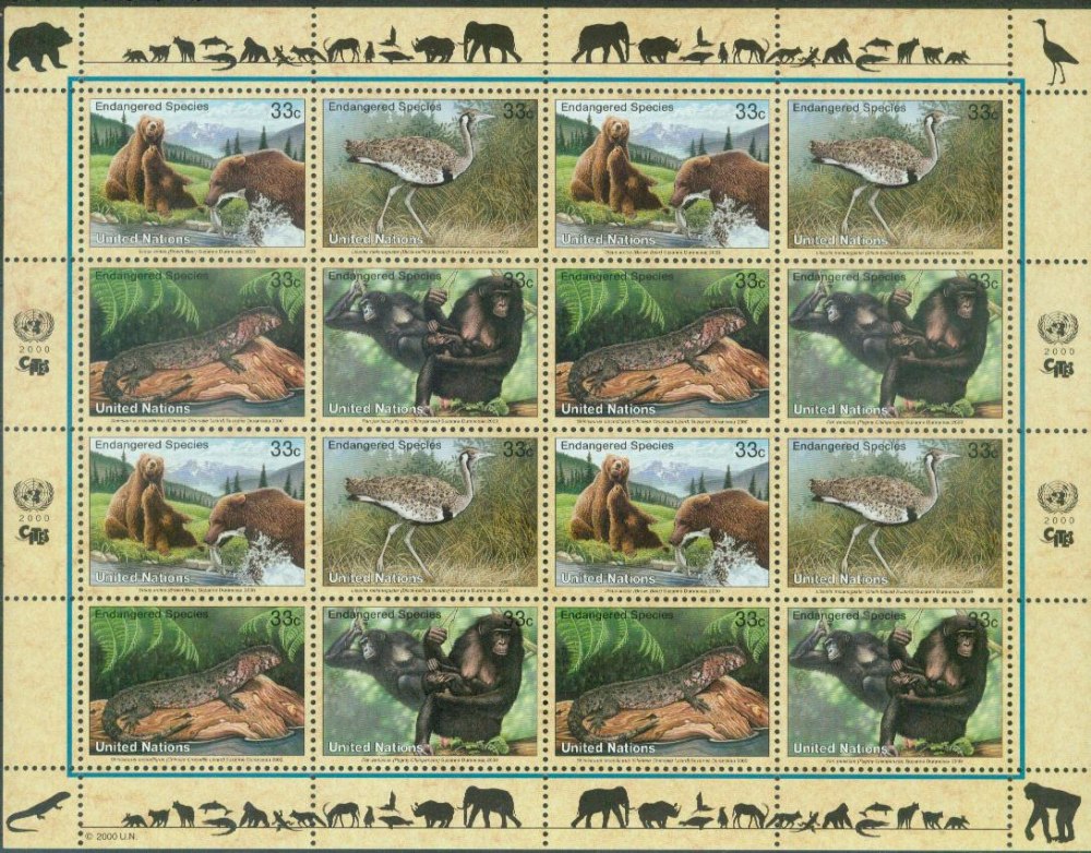 Марки фауна ООН