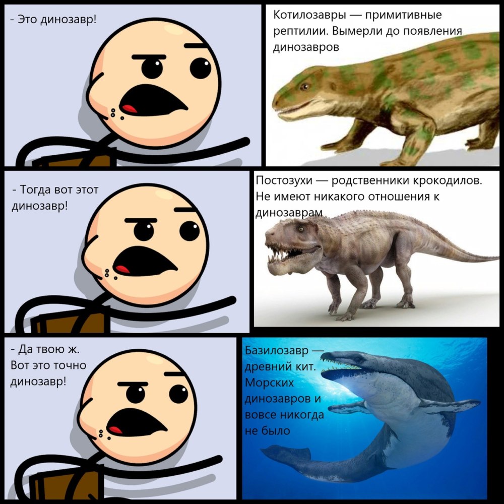 Шутки про динозавров