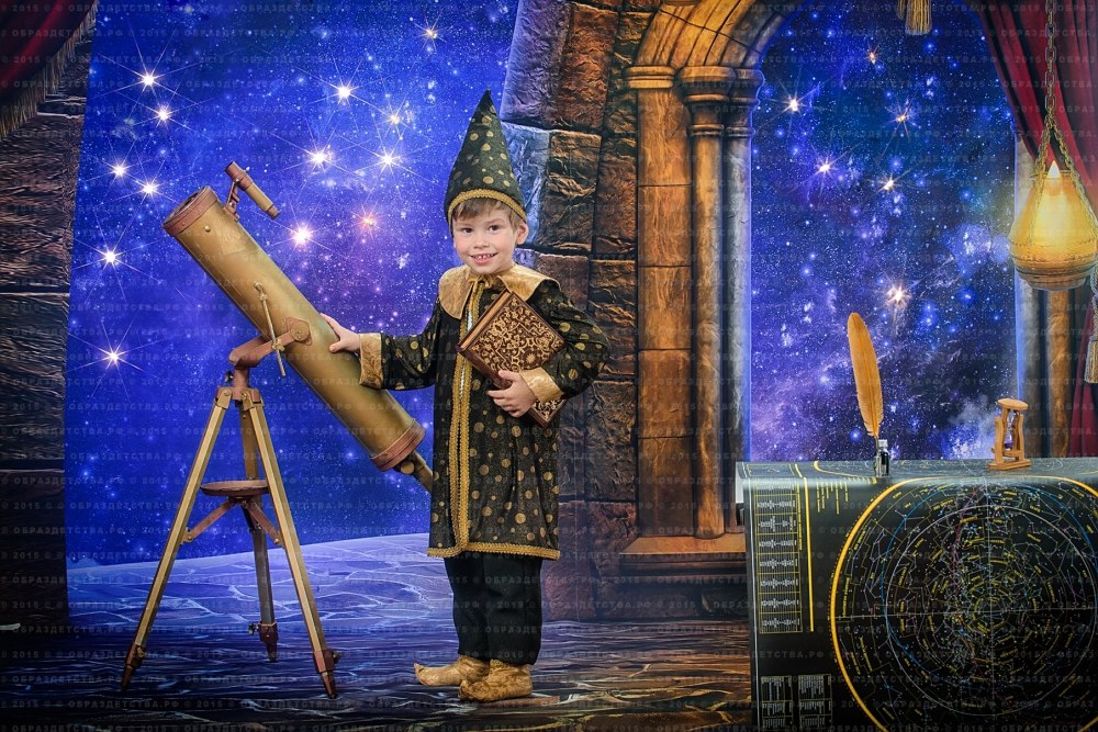 Иллюстрация древний астроном Звездочет