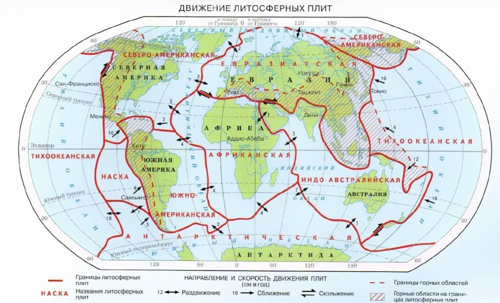 Границы литосферных плит