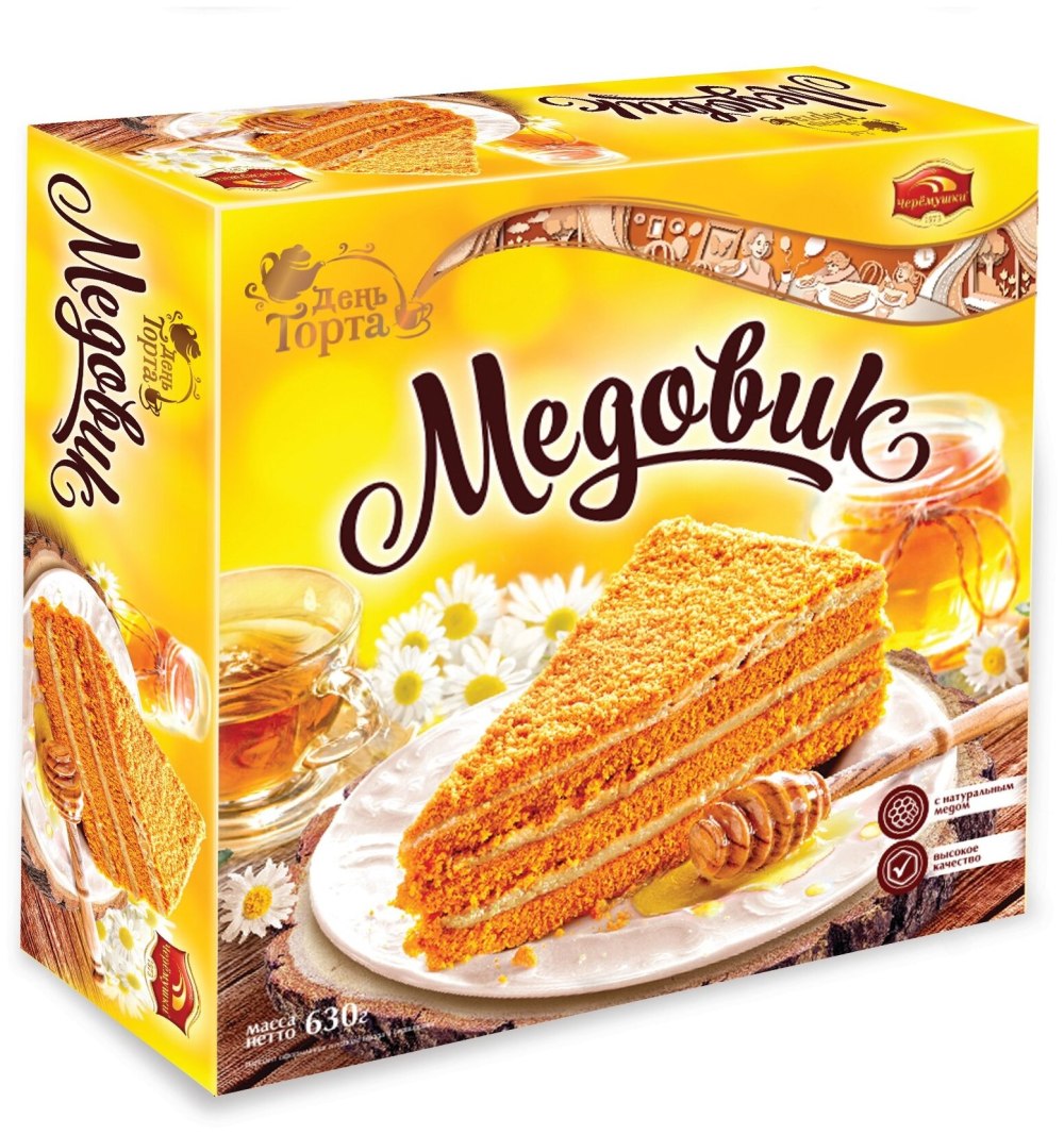 Торт "медовик" 630гр, Черемушки