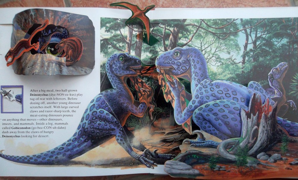 Vintage Dinosaur Art Deinonychus