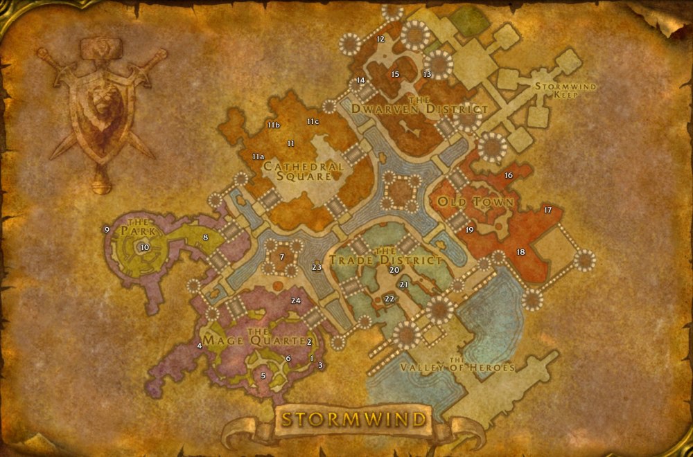 Штормград карта wow Classic