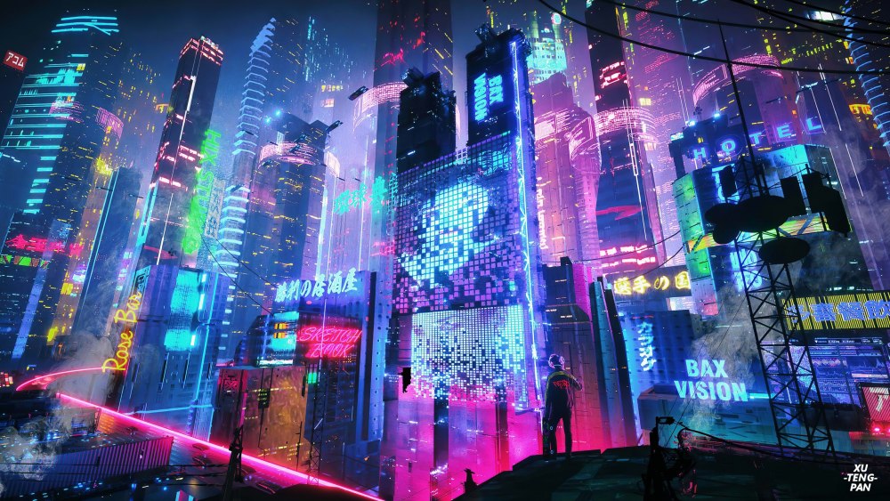Cyberpunk 2077 небоскребы