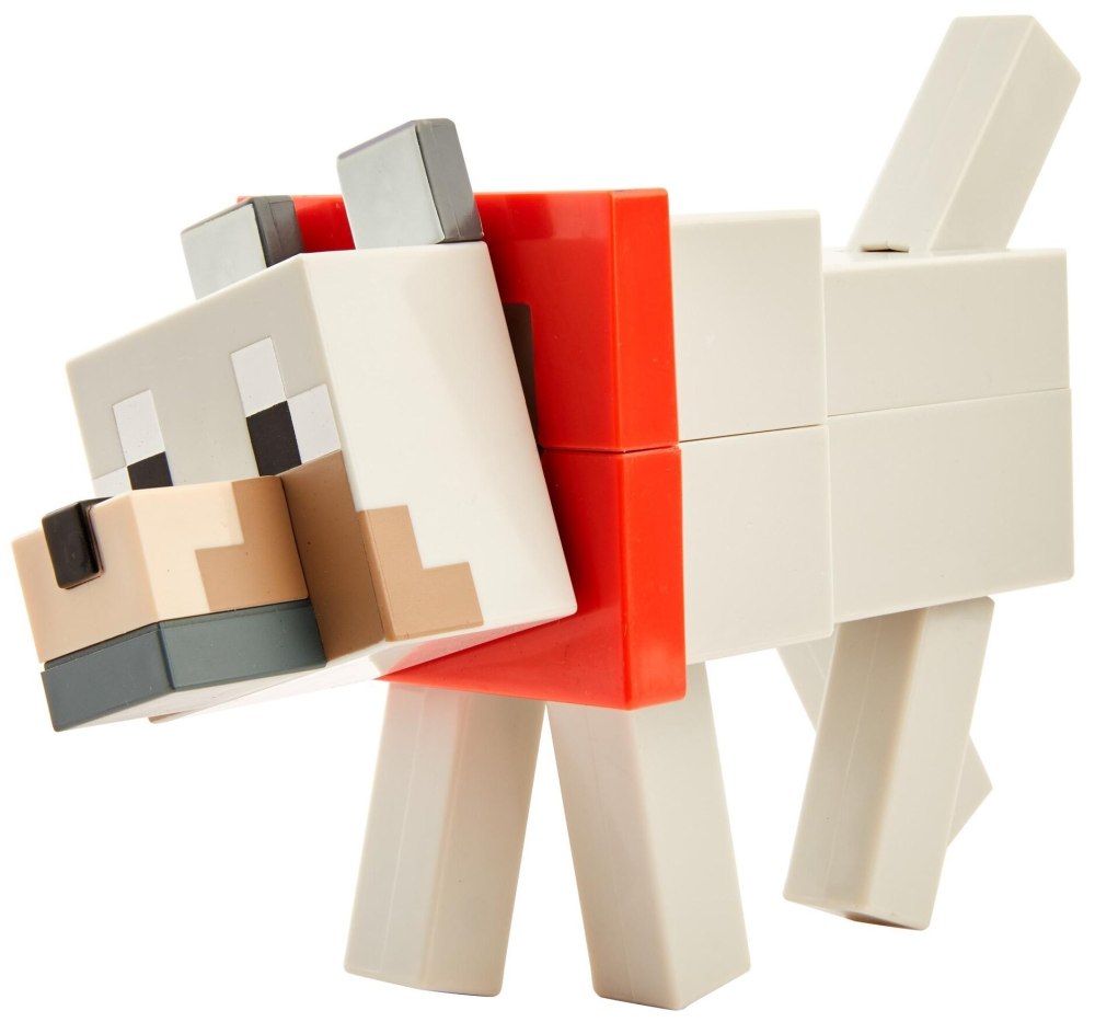 Фигурка Minecraft волк сборная большая gvv16